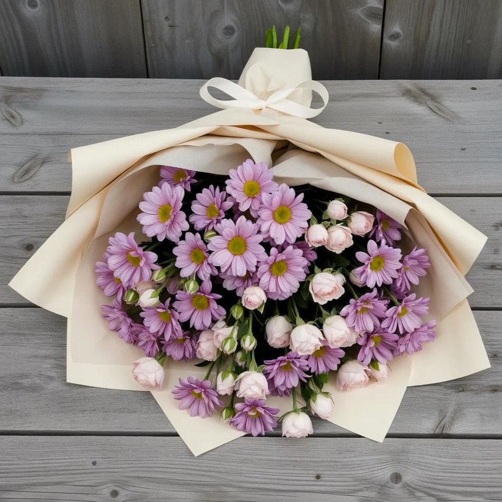 Букет цветов из: Розы и Хризантемы в Предивинске