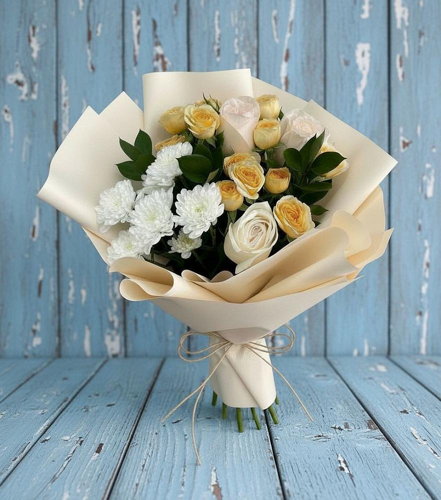 Букет цветов из: Розы и Хризантемы в Предивинске