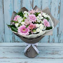 Букет цветов из:  Герберы, Альстромерии и Хризантемы в Предивинске