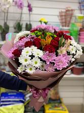 Букет цветов из:  Розы, Хризантемы и Альстромерии #REPLACE_PRED# Предивинске