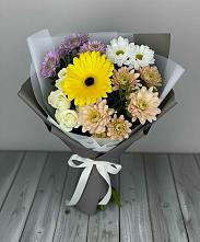 Букет цветов из:  Розы, Герберы и Хризантемы в Предивинске