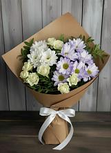 Букет цветов из:  Хризантемы и Розы в Предивинске