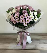 Букет цветов из:  Хризантемы и Розы в Предивинске