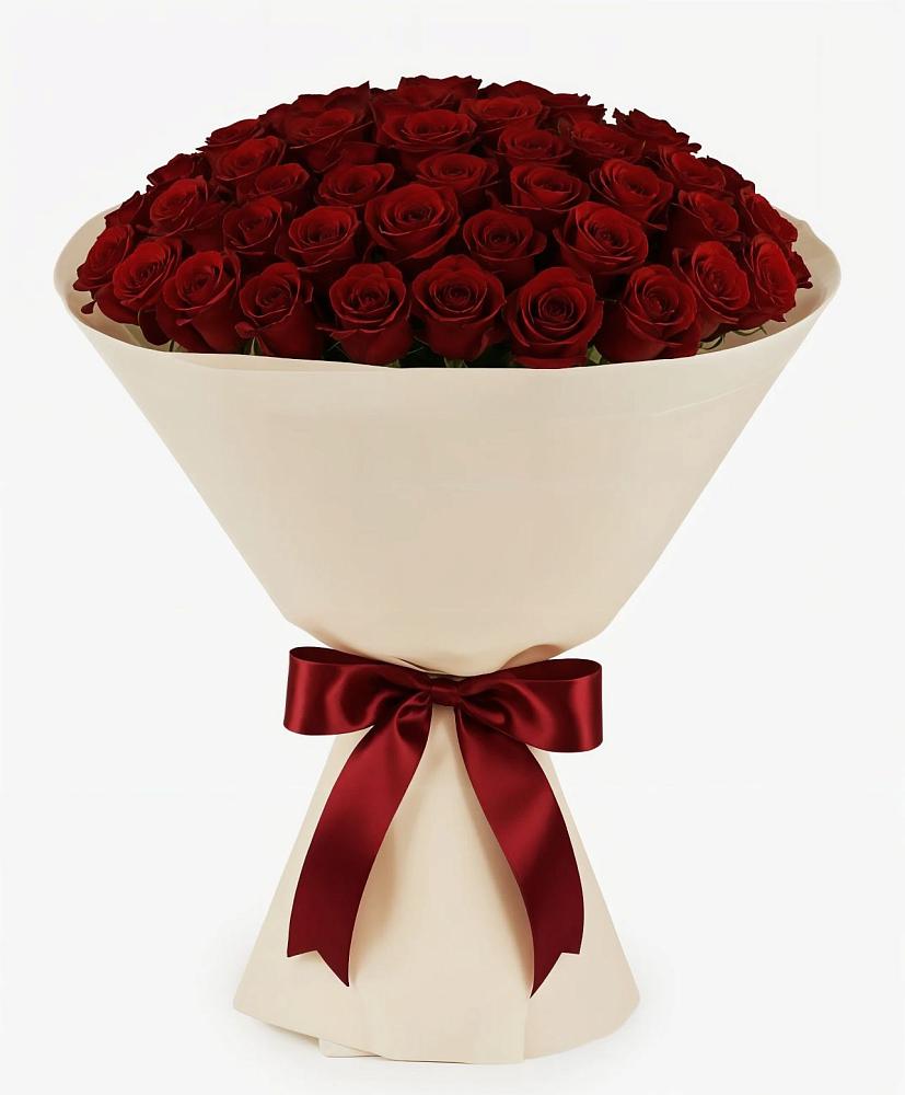 Букет 101 Бордовая роза Блэк Бакарра в Предивинске